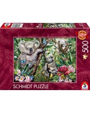 Παζλ Schmidt 500 κομμάτια - Χαριτωμένη οικογένεια κοάλα -1